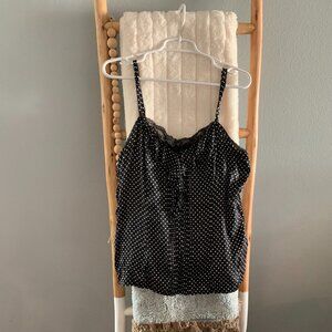 Polka Dot WHBM stretch tank Sz L